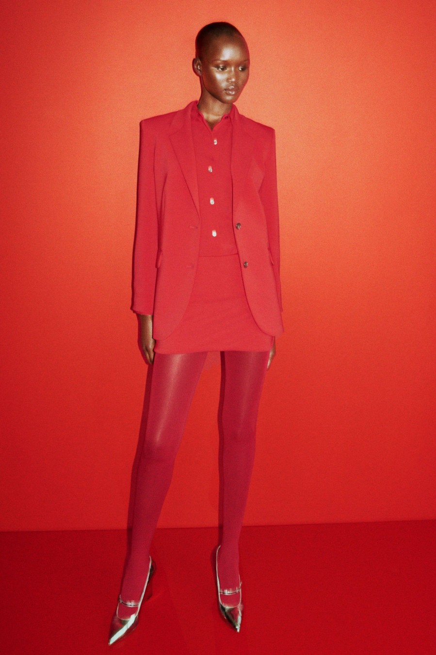 Coats And Jackets Theory | Tailo Slim Blazer In Geraniun Red