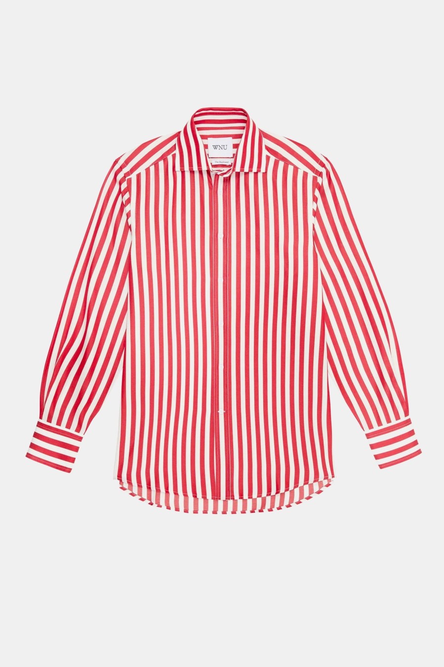 Tops And Shirts With Nothing Underneath | The Boyfriend Shirt In Maple Red Stripe Multi