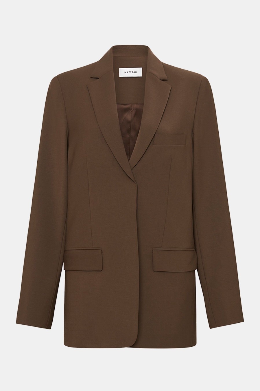 Coats And Jackets Matteau | Relaxed Tailored Blazer In Coffee Brown