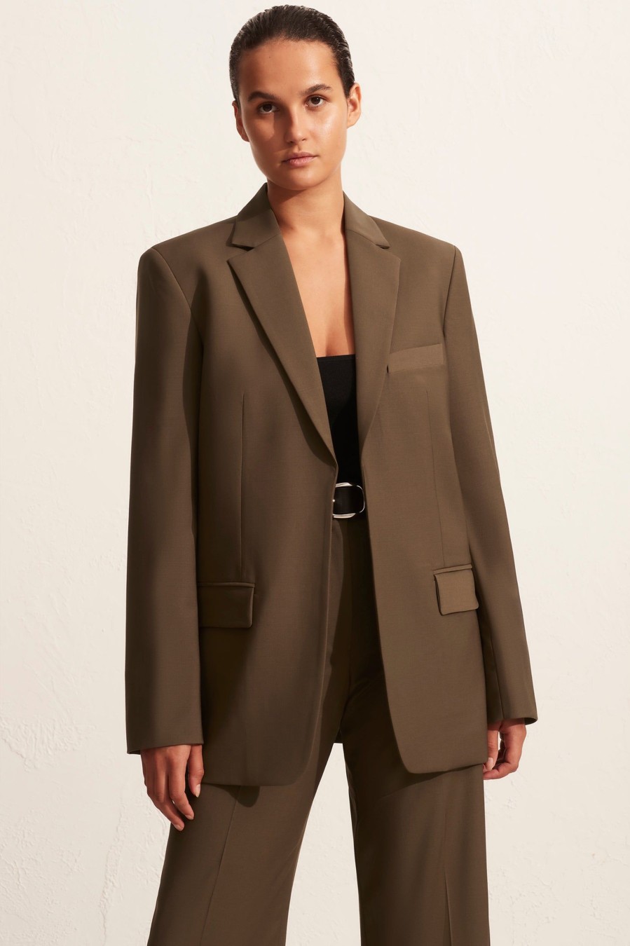 Coats And Jackets Matteau | Relaxed Tailored Blazer In Coffee Brown