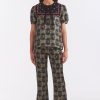 Trousers Saloni London | Capri Flute Trouser In Myrtle Multi