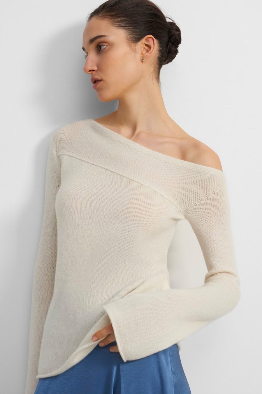 Knitwear And Sweaters Theory | Asymmetric Cashmere Knitted Top