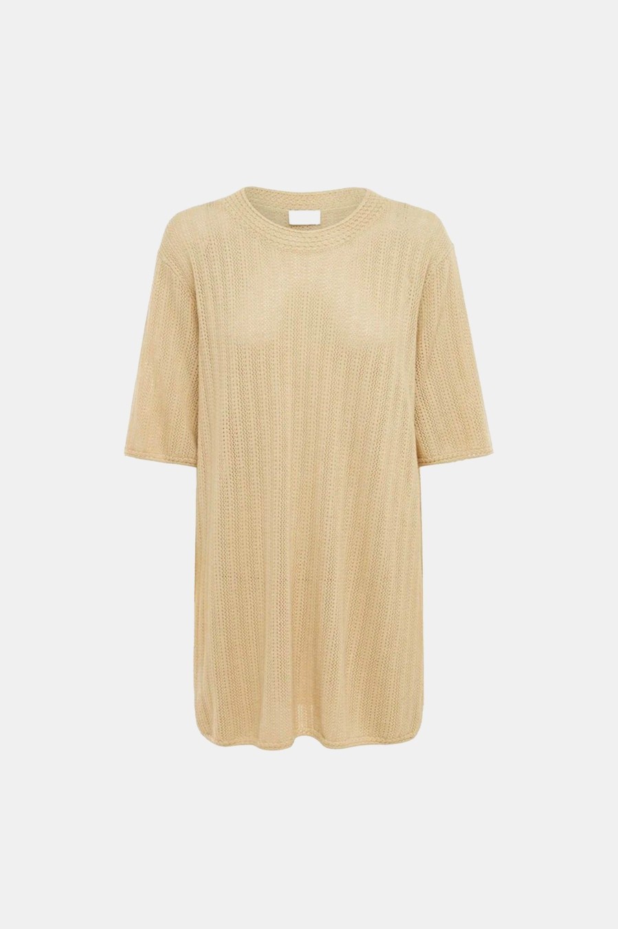 Tops And Shirts POSSE | Dylan Knit Tee In Beige Neutrals