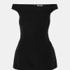 Tops And Shirts Tibi | Schema Sculpted Top In Black