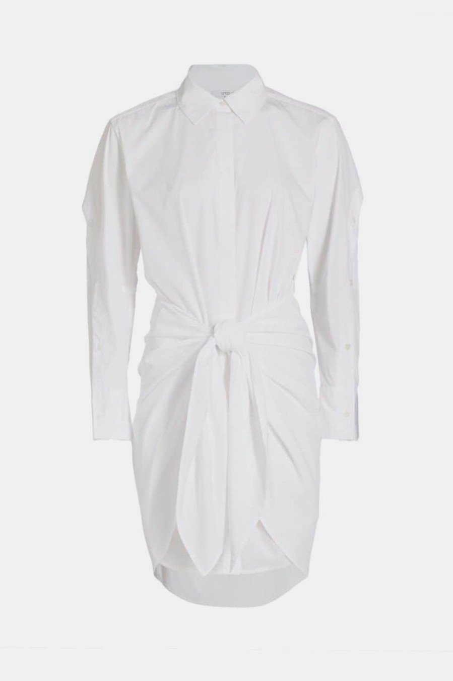 Dresses Derek Lam 10 Crosby | Charlotte Tie Waist Shirt Dress In White