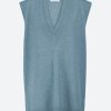 Tops And Shirts Christopher Esber | Double Neckline Vest In Denim Blue