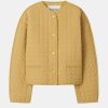 Coats And Jackets Rodebjer | Hera Quilted Jacket In Golden Hay Neutrals