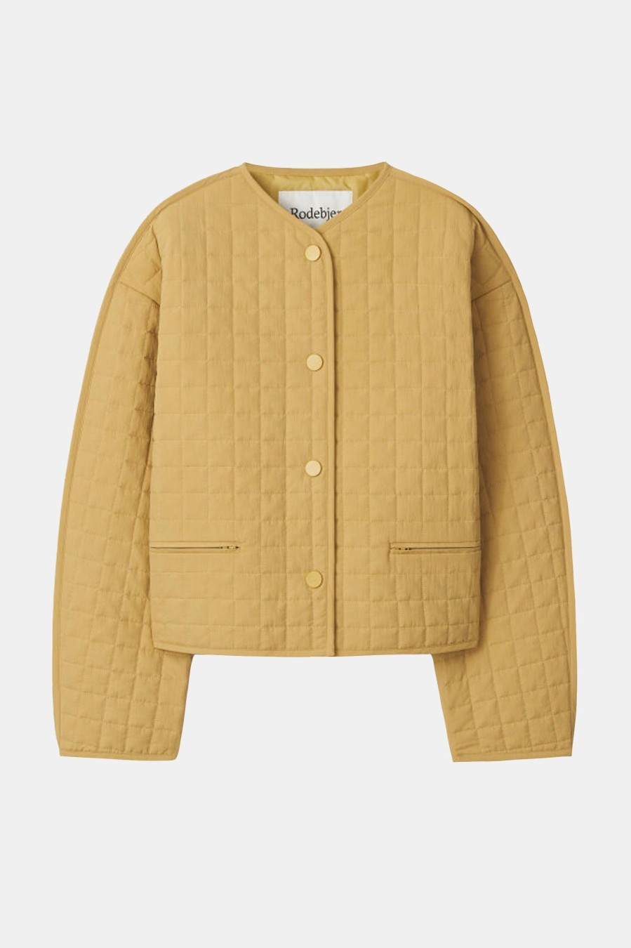 Coats And Jackets Rodebjer | Hera Quilted Jacket In Golden Hay Neutrals