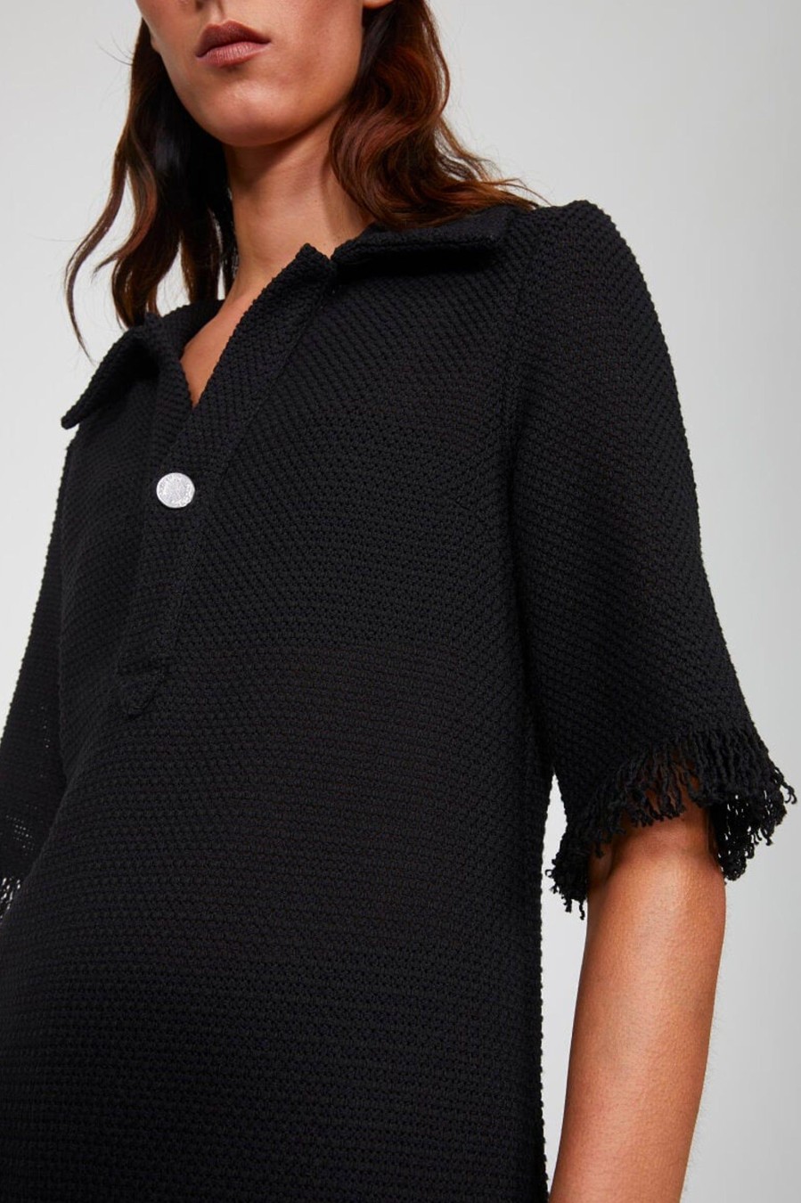 Tops And Shirts Rodebjer | Nuori Knitted Shirt In Black