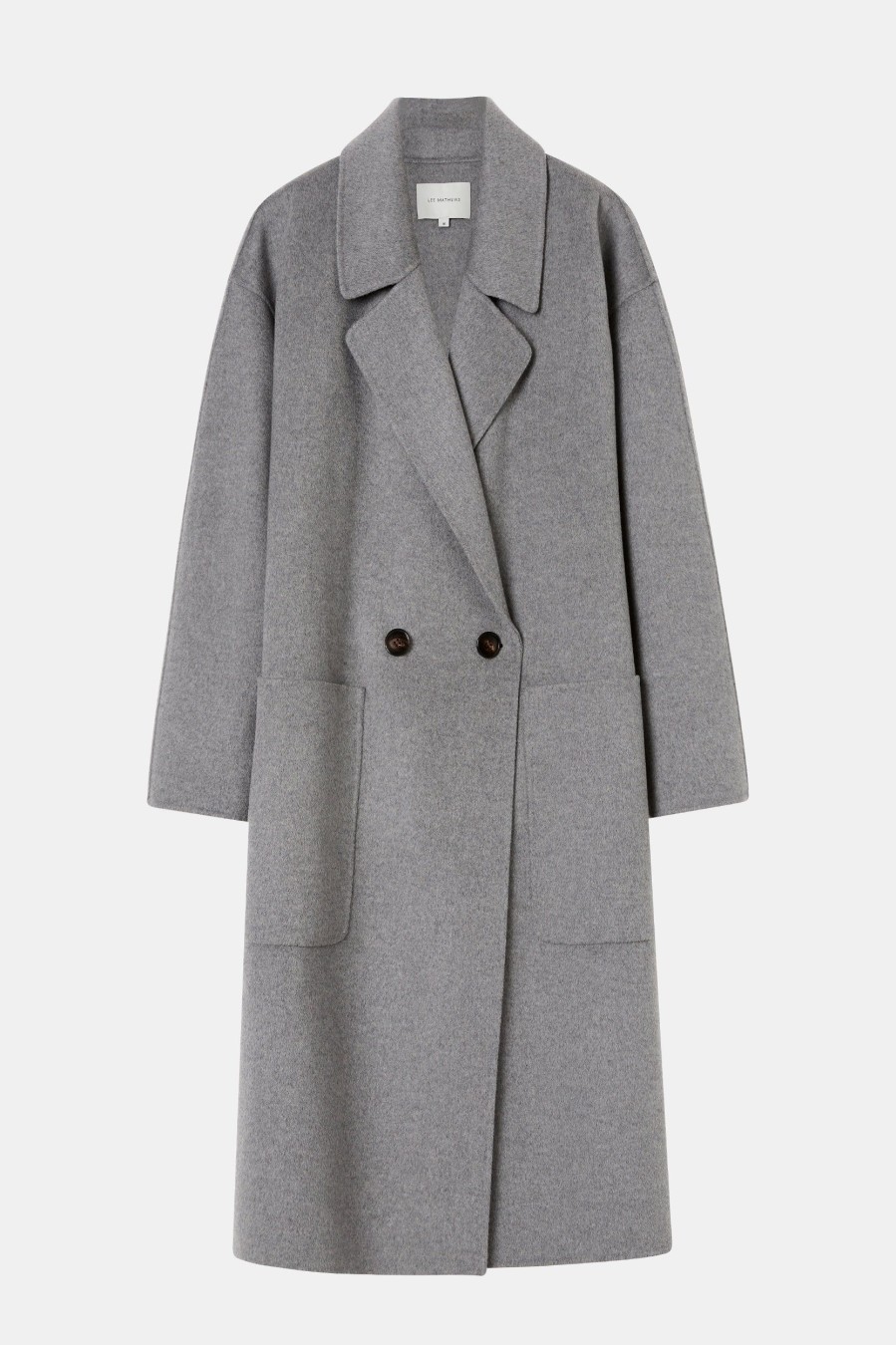 Coats And Jackets Lee Mathews | Florentine Cashmere Cocoon Coat In Grey