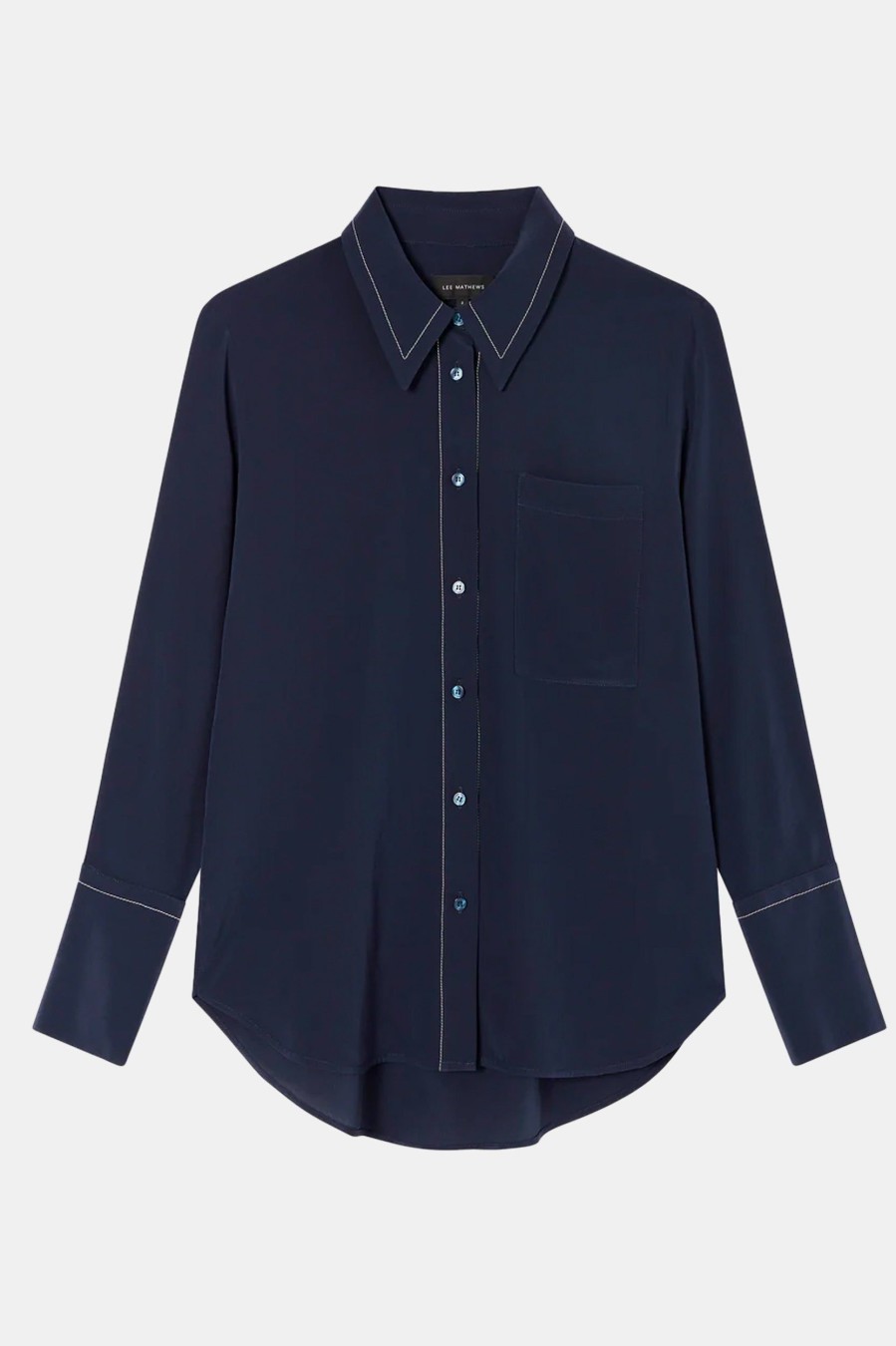 Tops And Shirts Lee Mathews | Cassini Shirt In Ink Blue