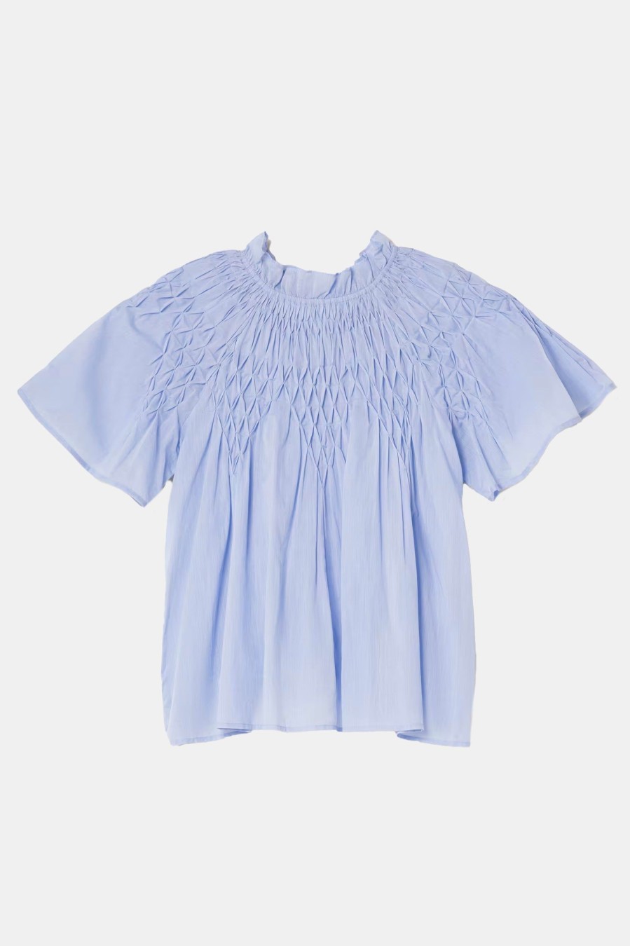 Tops And Shirts Merlette | Bejart Cotton Top In Chambray Blue