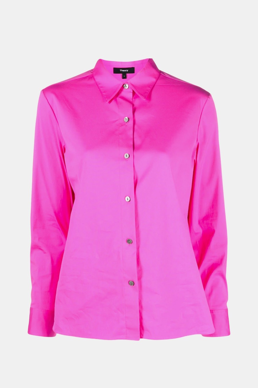 Tops And Shirts Theory | Straight Shirt In Carnation Pink