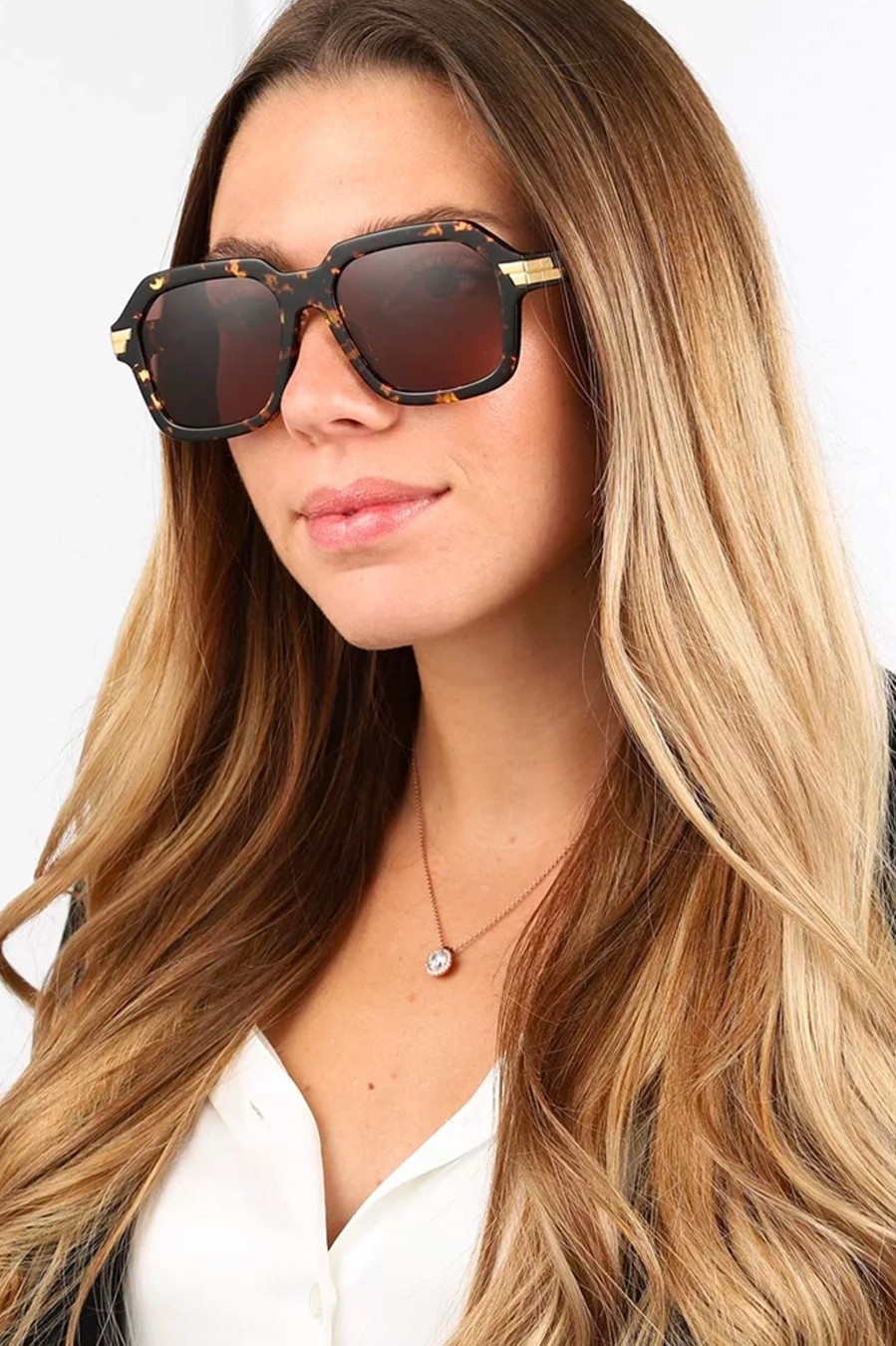 Sunglasses Bottega Veneta | Bv1123S002 In Havana