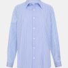 Tops And Shirts Matteau | Contrast Stripe Shirt In Sky Blue