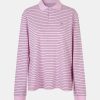 Tops And Shirts SAKS POTTS | Serena Polo Shirt In Berry Stripe Pink