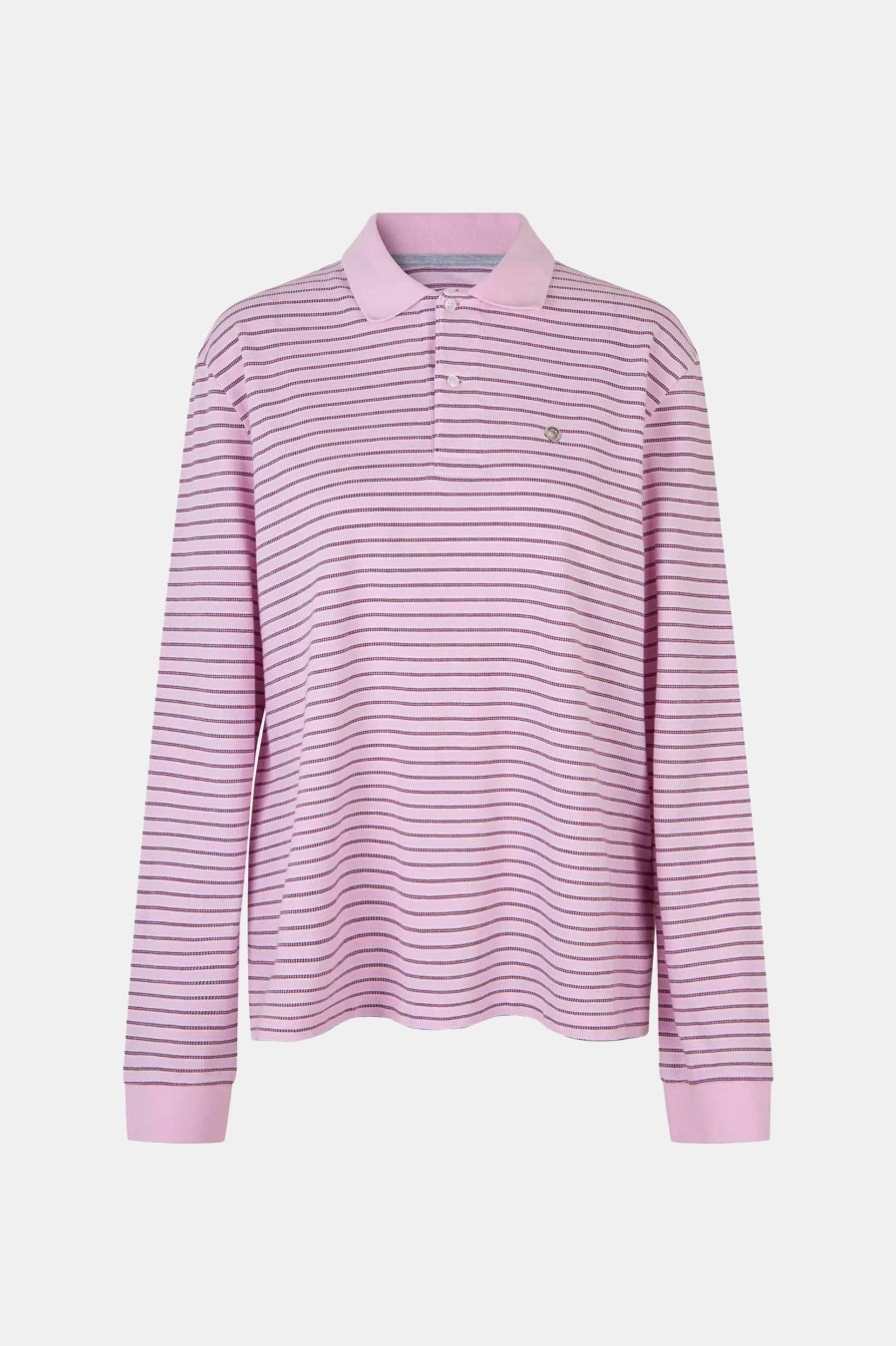 Tops And Shirts SAKS POTTS | Serena Polo Shirt In Berry Stripe Pink