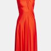 Dresses Victoria Beckham | Cap Sleeve Draped Dress In Red