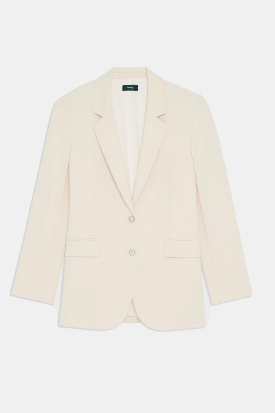 Coats And Jackets Theory | Tailored Slim Blazer In Rice Neutrals