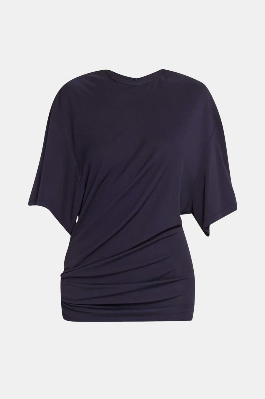 Tops And Shirts Christopher Esber | Side Cowl Waist Tee In Ink Blue