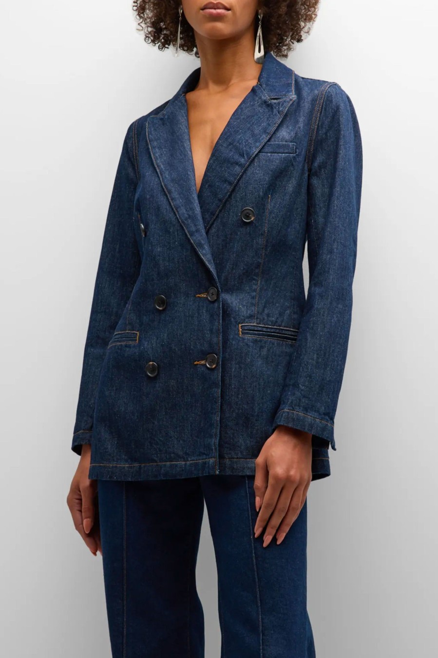 Coats And Jackets Derek Lam 10 Crosby | Walter Blazer Denim