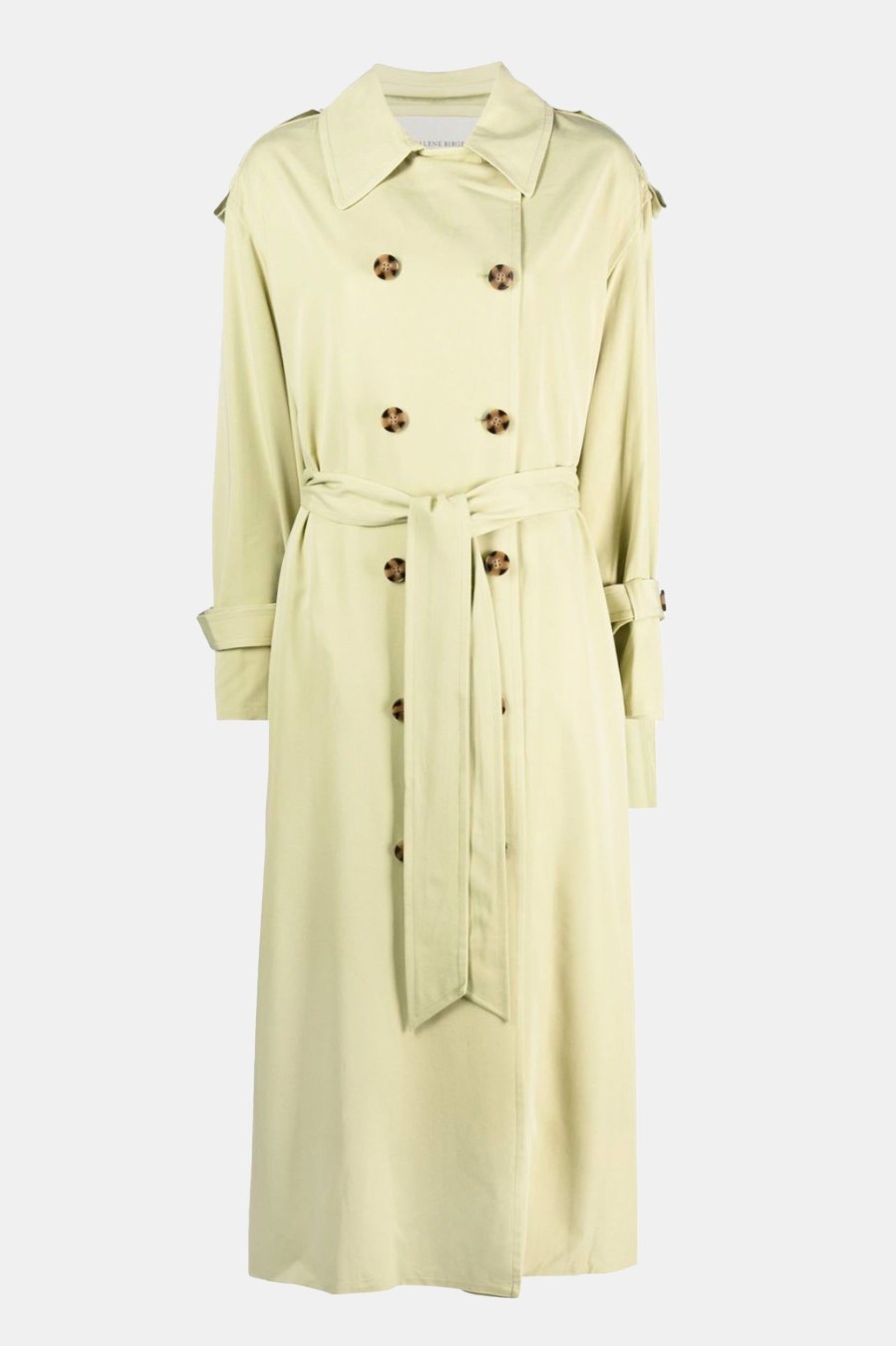 Coats And Jackets By Malene Birger | Alanis Trench Coat In Weeping Willow Green