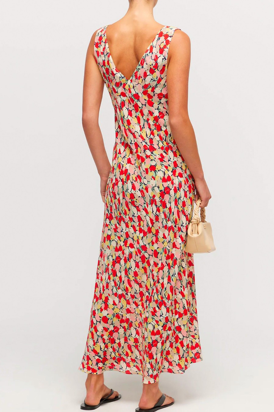 Dresses RIXO | Sardine Dress In Spring Tulip Red Multi